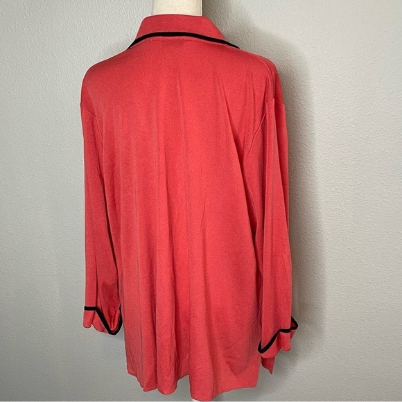 Exclusively Misook Pink & Black Cardigan Blazer 1X - Picture 4 of 5